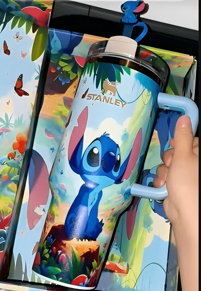 🔥40OZ Stitch Insulated Tumbler Gift Box Include Straw and Topper - Luxlany