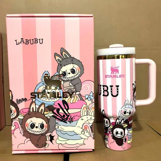 🔥Labubu Stripe Insulated Cup 40 OZ ✈️ Free Shipping STITCH - Luxlany