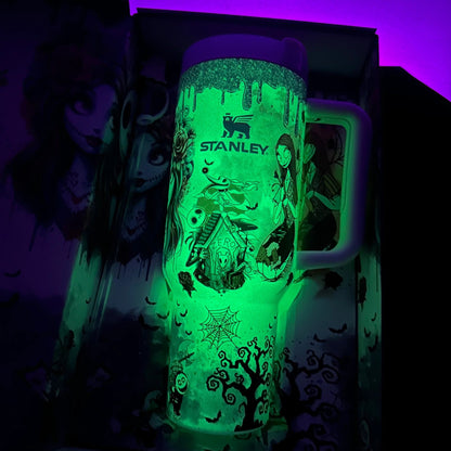 🔥40oz sally x jack Skellington Tumbler Noctilucent 🚚 Free shipping - Luxlany
