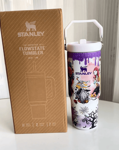 🔥40oz sally x jack Skellington Tumbler Noctilucent 🚚 Free shipping - Luxlany