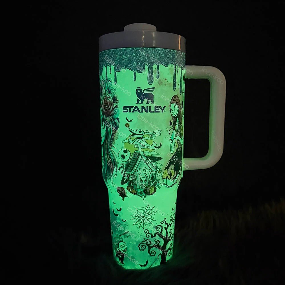 🔥40oz sally x jack Skellington Tumbler Noctilucent 🚚 Free shipping - Luxlany