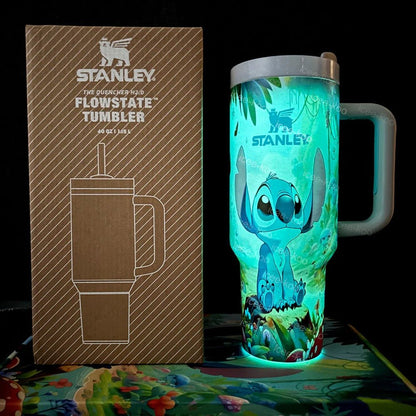 🔥40OZ Stitch Insulated Tumbler Gift Box Include Straw and Topper - Luxlany