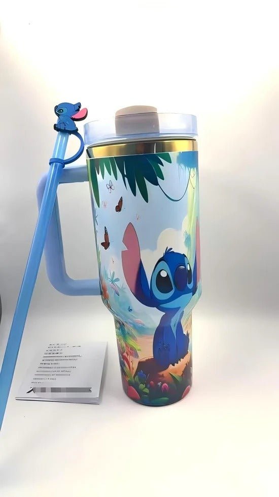 🔥40OZ Stitch Insulated Tumbler Gift Box Include Straw and Topper - Luxlany