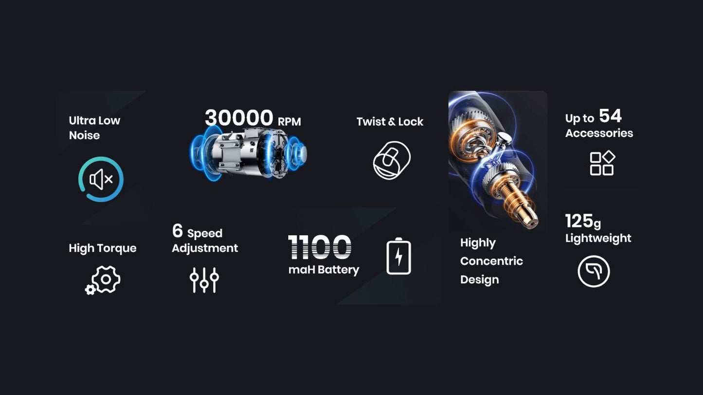 Hanboost® S2 Electric Cordless Rotary Tool Kits for DIY Maker & Craftsmen - niplicity