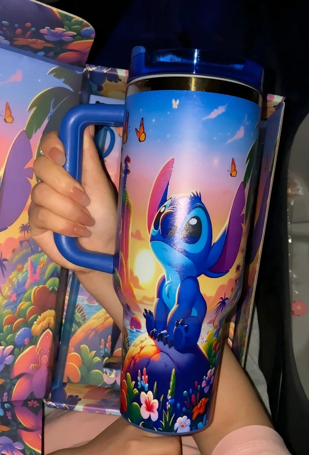 🔥Stitch Insulated Cup Gift Box 40OZ Include Straw and Topper - Luxlany